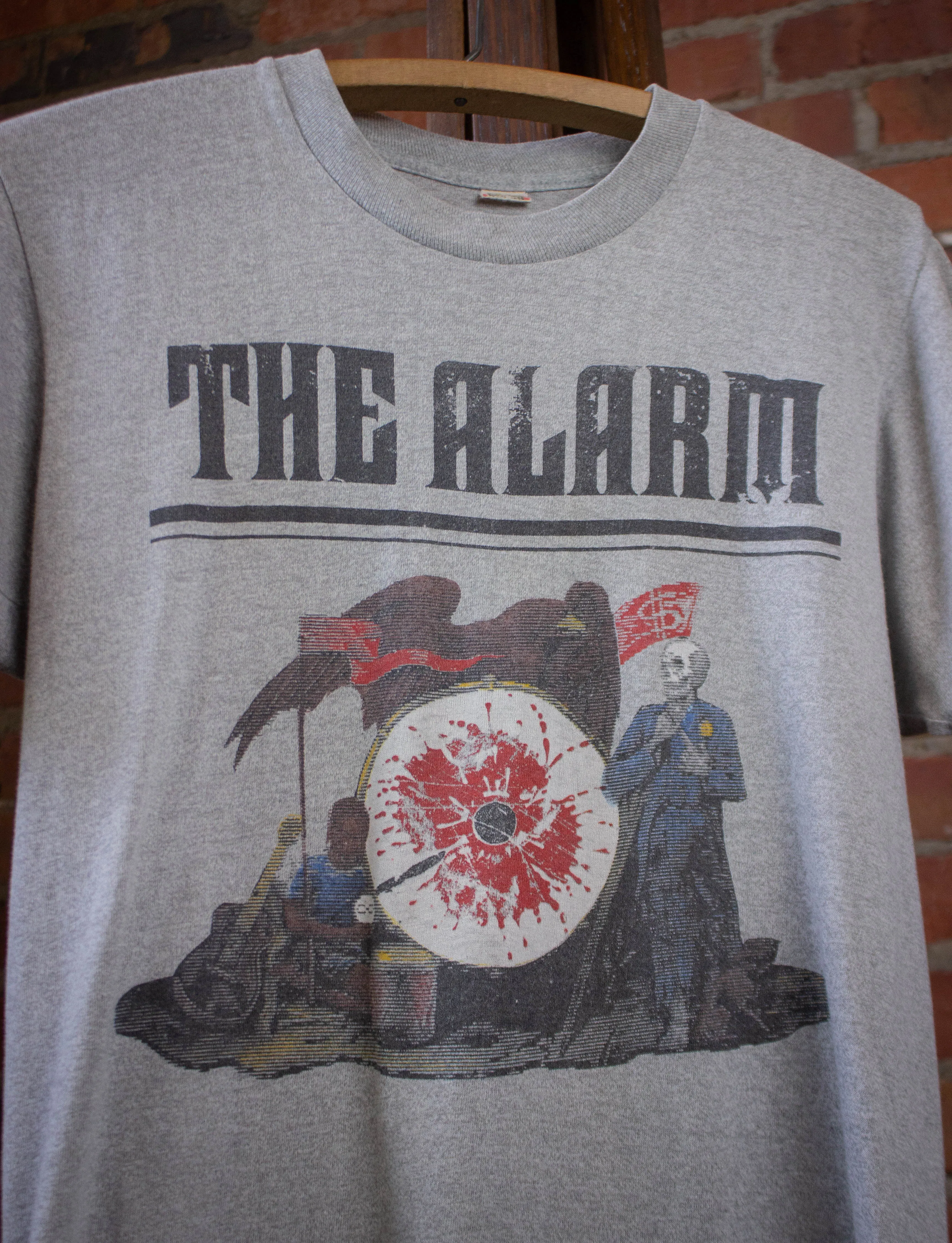 Vintage The Alarm Marching On Across America Concert T Shirt 1984 Gray Small