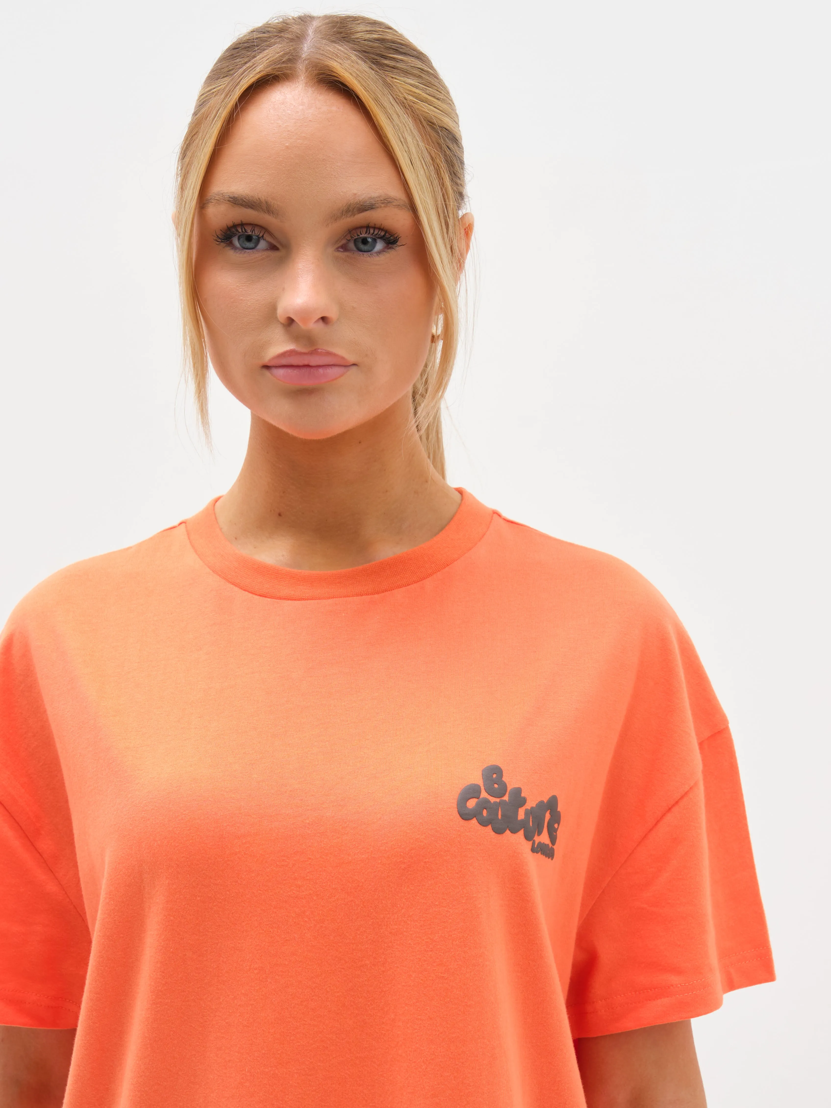 Windsor T-Shirt & Leggings Set - Coral / Grey