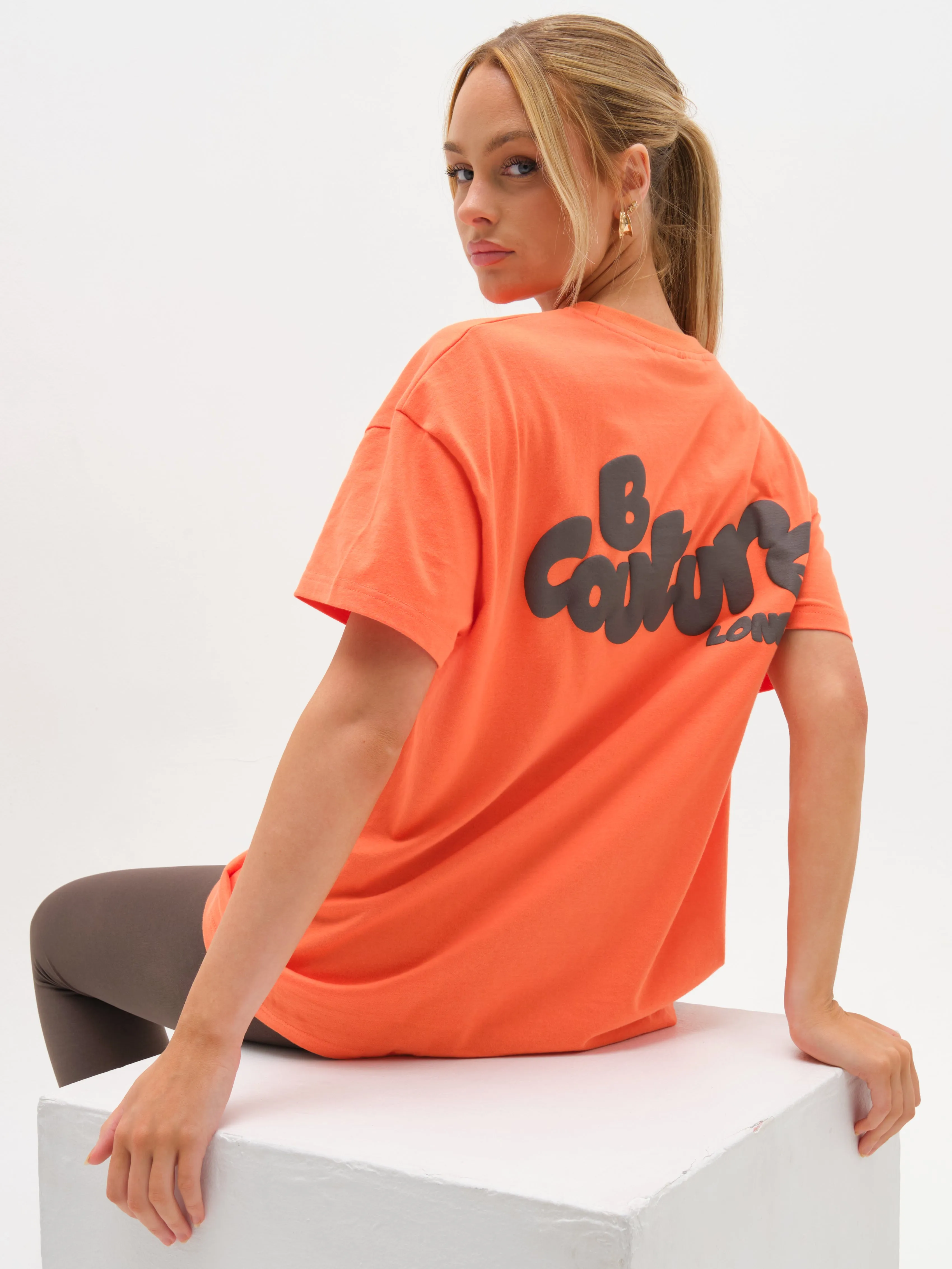 Windsor T-Shirt & Leggings Set - Coral / Grey