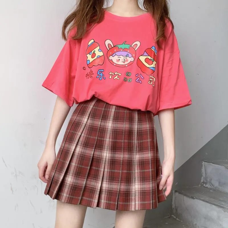 Women's Cute Cartoon Printed Long T-shirts