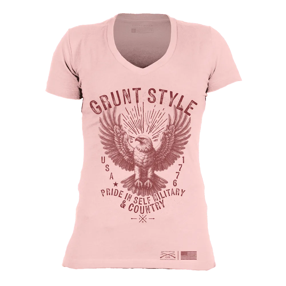 Women's Ethos Eagle V-Neck - Light Pink